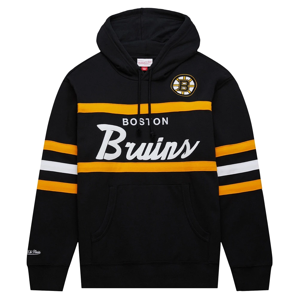 Sweat à capuche noir Mitchell & Ness pour hommes, entraîneur-chef des Bruins de Boston