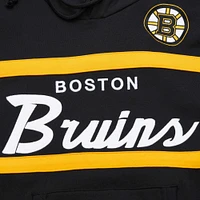 Sweat à capuche noir Mitchell & Ness pour hommes, entraîneur-chef des Bruins de Boston