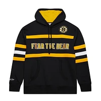 Sweat à capuche noir Mitchell & Ness pour homme avec slogan de l'entraîneur-chef des Bruins Boston