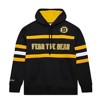 Sweat à capuche noir Mitchell & Ness pour homme avec slogan de l'entraîneur-chef des Bruins Boston