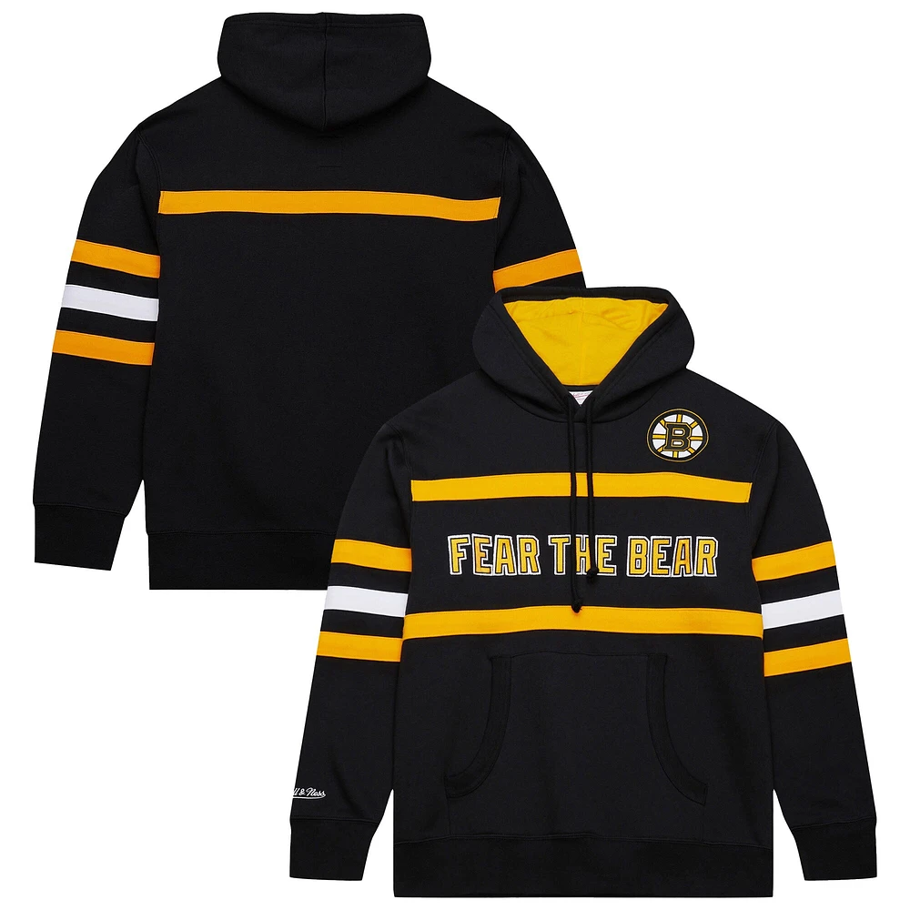 Sweat à capuche noir Mitchell & Ness pour homme avec slogan de l'entraîneur-chef des Bruins Boston