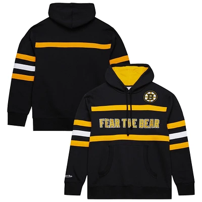 Sweat à capuche noir Mitchell & Ness pour homme avec slogan de l'entraîneur-chef des Bruins Boston