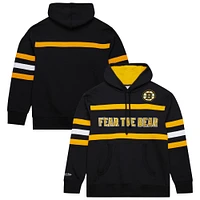 Sweat à capuche noir Mitchell & Ness pour homme avec slogan de l'entraîneur-chef des Bruins Boston