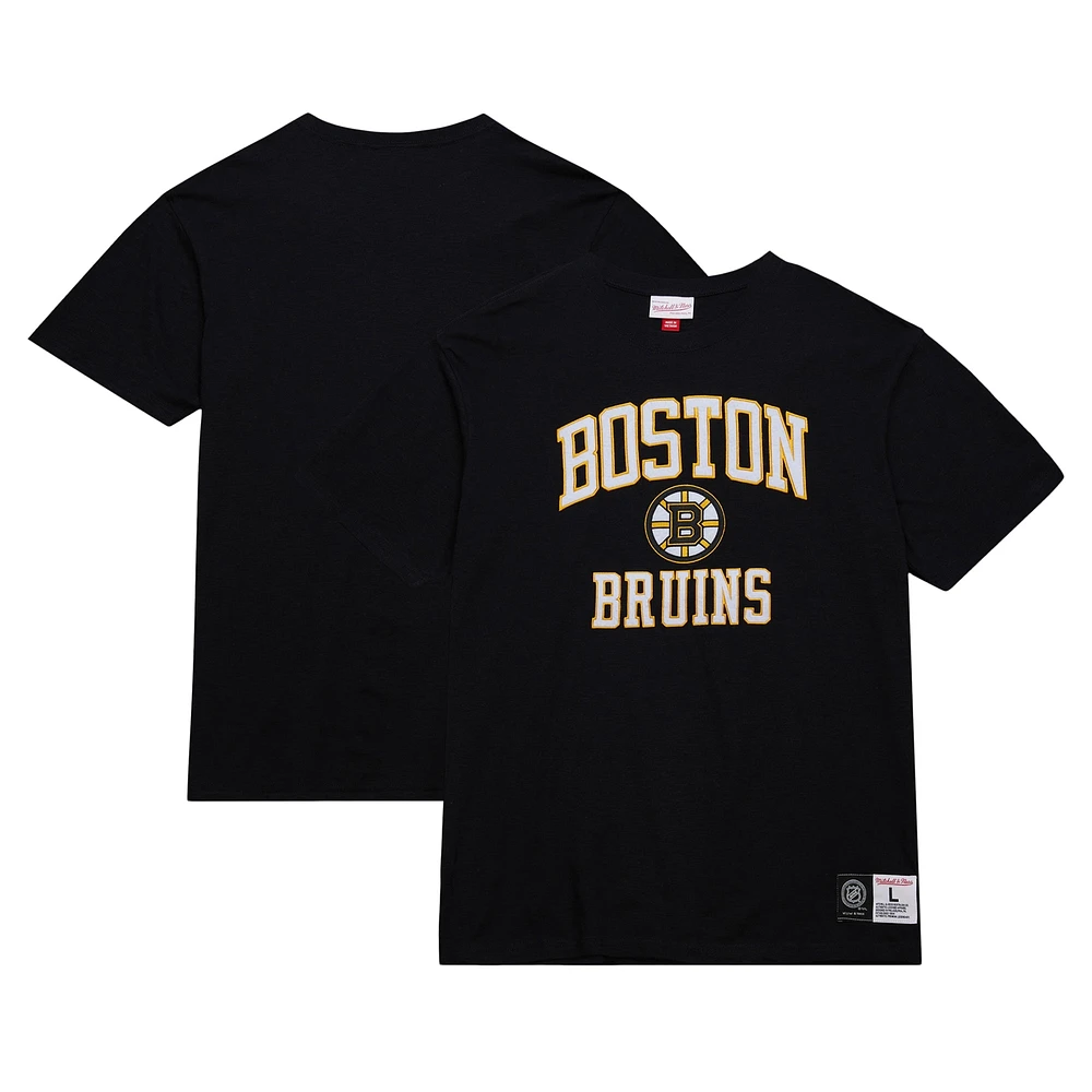 T-shirt flammé légendaire des Bruins de Boston noir Mitchell & Ness pour hommes