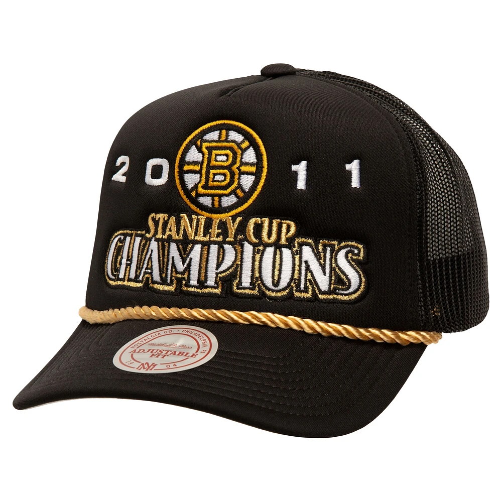 Casquette réglable de camionneur Golden Stanley Cup Champions de la collection SOUL des Bruins de Boston de Mitchell & Ness pour hommes