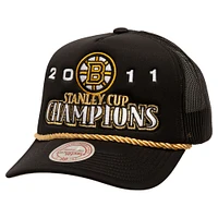 Casquette réglable de camionneur Golden Stanley Cup Champions de la collection SOUL des Bruins de Boston de Mitchell & Ness pour hommes