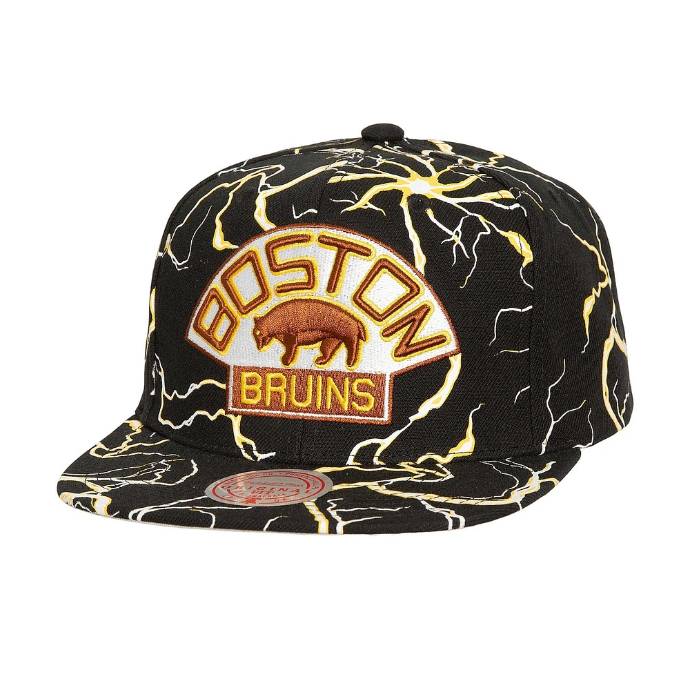 Casquette Snapback noire Mitchell & Ness Storm Season des Bruins de Boston pour hommes