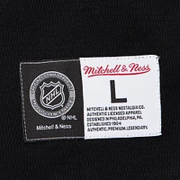 Men's Mitchell & Ness  Black Boston Bruins Thermal Henley Long Sleeve T-Shirt