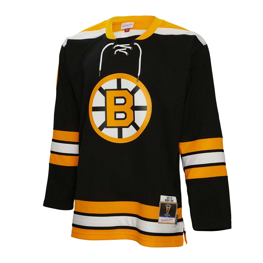 Maillot Homme Mitchell & Ness Bobby Orr Noir Boston Bruins Big Tall 1971 Blue Line Player