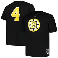 Men's Mitchell & Ness Bobby Orr Black Boston Bruins Big Tall Name Number T-Shirt