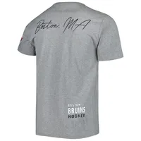 T-shirt de la collection City des Bruins Boston gris chiné Mitchell & Ness pour hommes