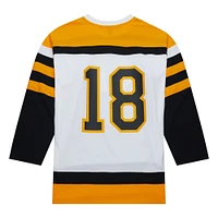 Maillot de joueur la ligne bleue 1958 Mitchell & Ness Willie O'Ree des Bruins Boston, blanc, pour hommes