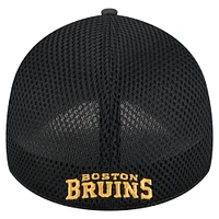 Casquette 39THIRTY Flex Active Subtle Camo noire des Bruins de Boston New Era pour homme