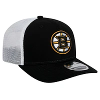 Men's New Era Black Boston Bruins Core Trucker 9SEVENTY Stretch-Snap Hat