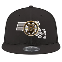 Men's New Era Black Boston Bruins State Pride 9FIFTY Snapback Hat
