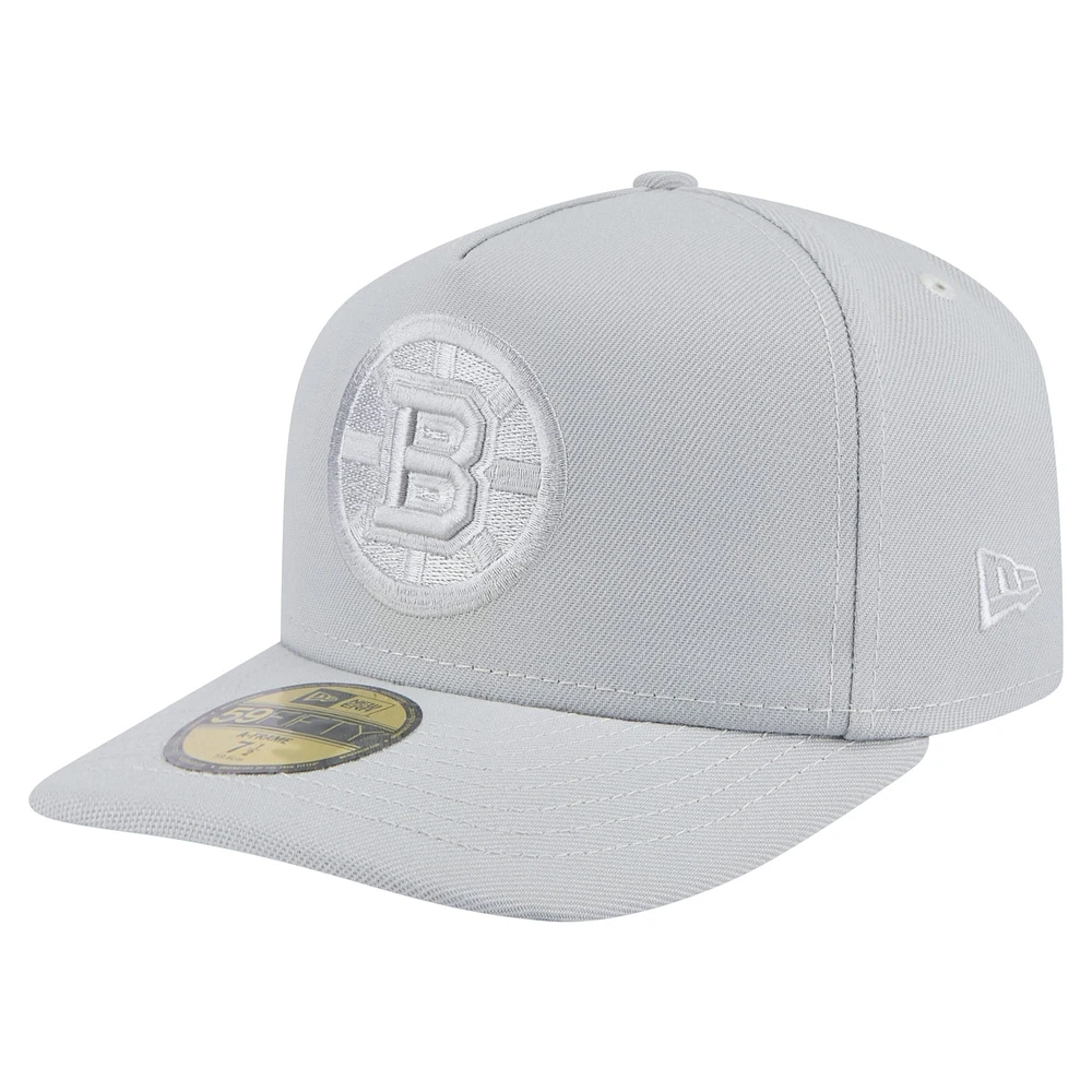 Casquette ajustée A-Frame 59FIFTY pour homme avec pack de couleurs Boston Bruins gris New Era