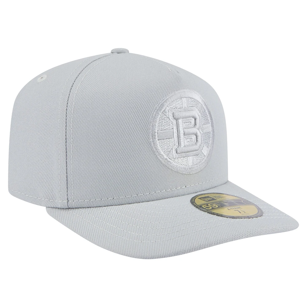 Casquette ajustée A-Frame 59FIFTY pour homme avec pack de couleurs Boston Bruins gris New Era