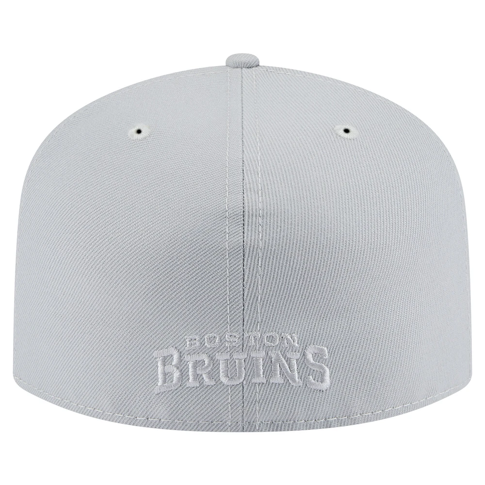 Casquette ajustée A-Frame 59FIFTY pour homme avec pack de couleurs Boston Bruins gris New Era