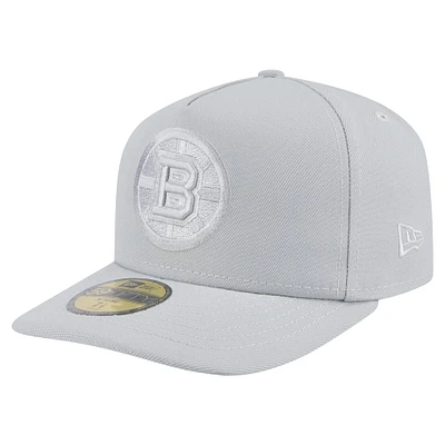 Casquette ajustée A-Frame 59FIFTY pour homme avec pack de couleurs Boston Bruins gris New Era