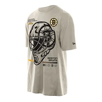T-shirt pour homme New Era Tan Boston Bruins Goalie Mask