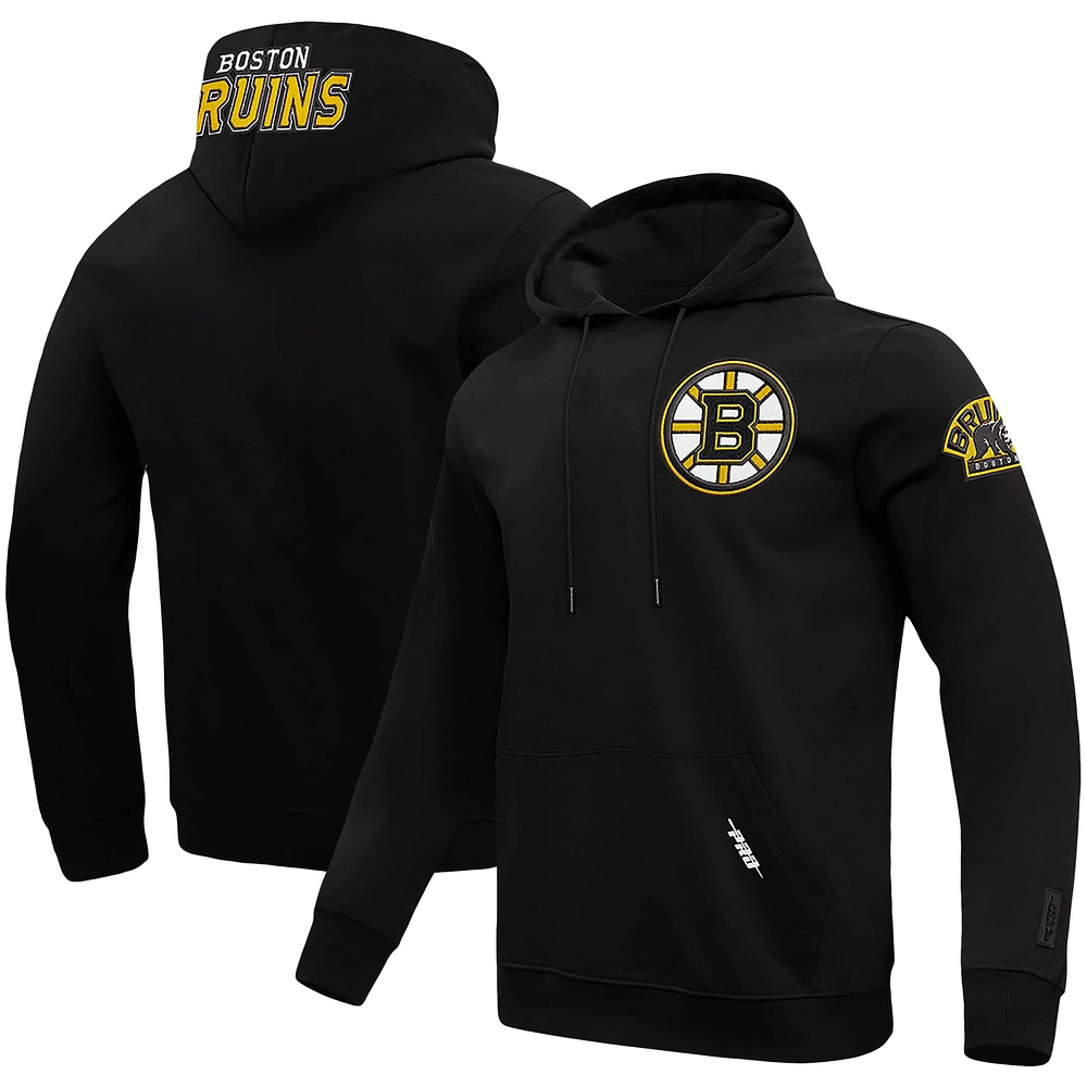 Sweat à capuche classique Pro Standard noir des Bruins de Boston pour hommes