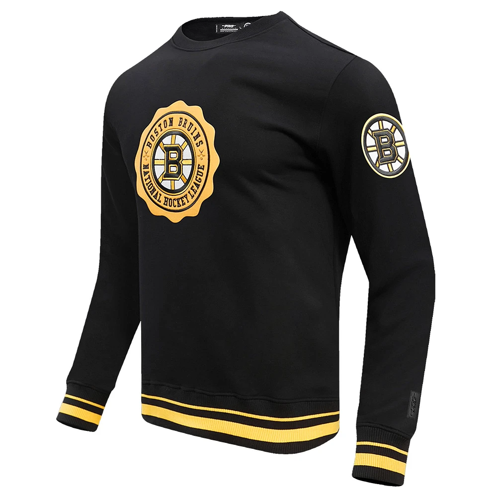 Sweat-shirt noir Pro Standard avec écusson des Bruins de Boston pour hommes