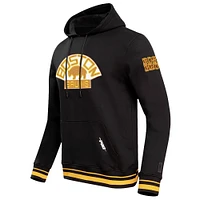 Men's Pro Standard Black Boston Bruins Retro Classic Fleece Pullover Hoodie