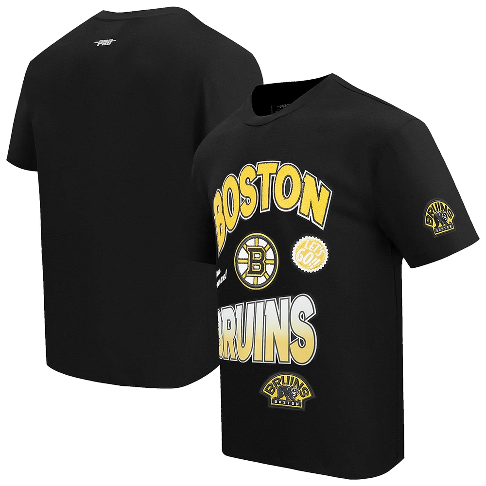 T-shirt noir Pro Standard Turn It Up des Bruins de Boston pour homme