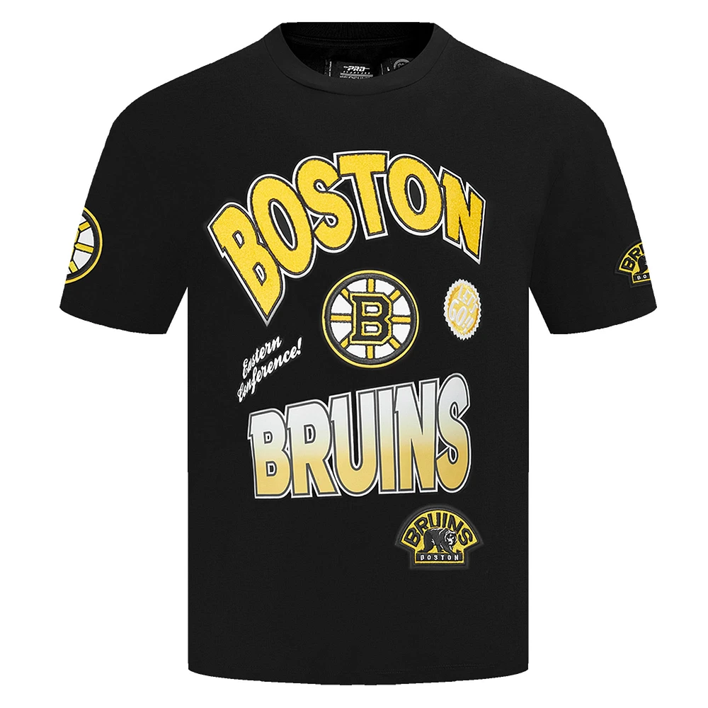 T-shirt noir Pro Standard Turn It Up des Bruins de Boston pour homme