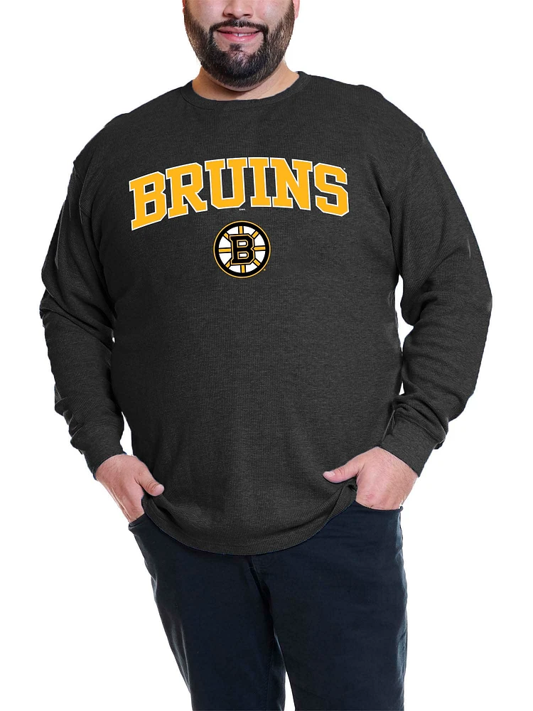 Sweat-shirt thermique à enfiler avec nom et numéro Big & Tall des Bruins de Boston pour homme David Pastrnak