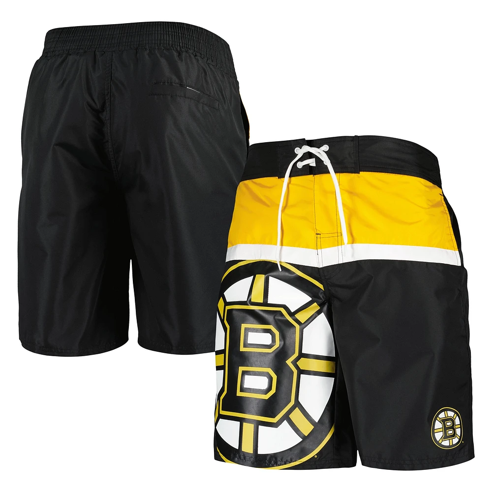 Men's Starter Black Boston Bruins Sea Wind Swim Trunks