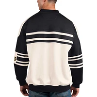 Men's Starter White Boston Bruins Defense Fleece Crewneck Pullover Sweatshirt
