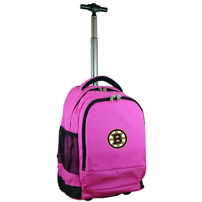 Boston Bruins MOJO 19'' Premium Wheeled Backpack - Pink