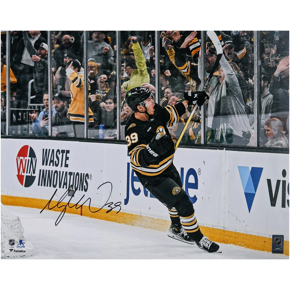 Morgan Geekie Boston Bruins Autographed 16" x 20" Black Jersey Celebration Photograph