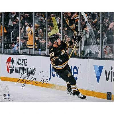 Morgan Geekie Boston Bruins Autographed 16" x 20" Black Jersey Celebration Photograph