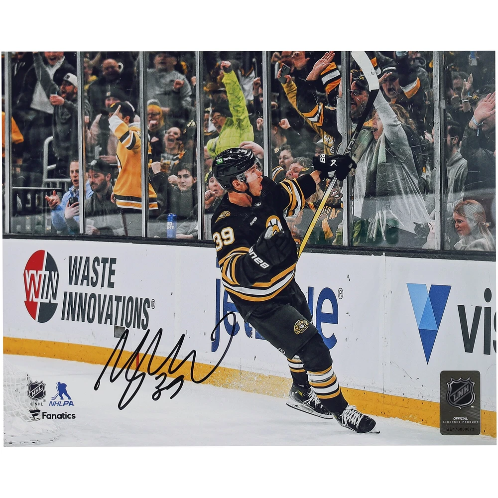Morgan Geekie Boston Bruins Autographed 8" x 10" Black Jersey Celebration Photograph