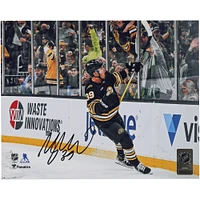 Morgan Geekie Boston Bruins Autographed 8" x 10" Black Jersey Celebration Photograph