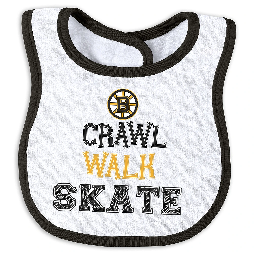 Ensemble pyjama et bavoir pour nouveau-né bébé par Erin Andrews Boston Bruins Sleep and Play