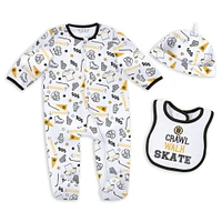 Ensemble pyjama et bavoir pour nouveau-né bébé par Erin Andrews Boston Bruins Sleep and Play