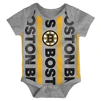 Newborn  Boston Bruins Loyal Buddies Three-Pack Bodysuit Set
