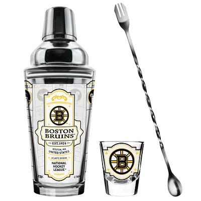 The Sports Vault Boston Bruins Five-Piece Bartender Shot Glass & Mixing Glass Set