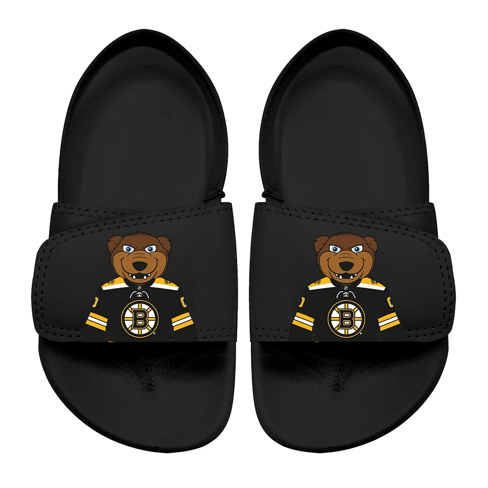 Toddler ISlide Black Boston Bruins Mascot Slide Sandals