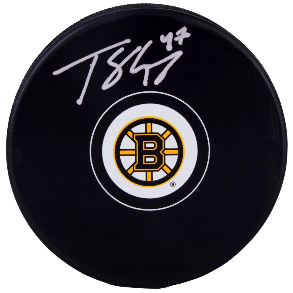 Rondelle de hockey autographiée des Bruins de Boston Torey Krug