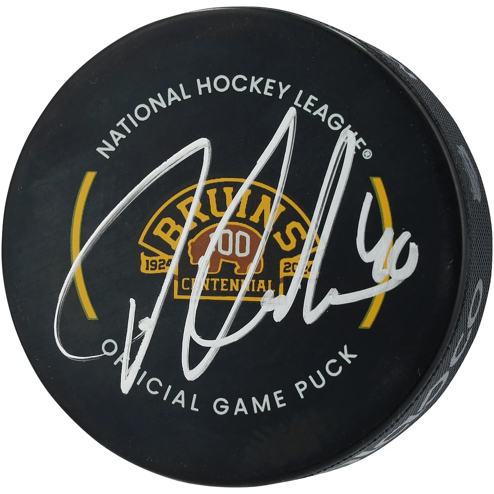 Tuukka Rask Boston Bruins Autographed 100th Anniversary Official Game Puck 