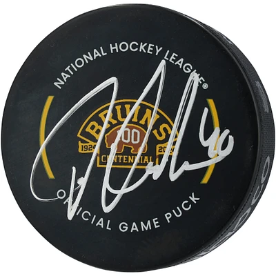 Tuukka Rask Boston Bruins Autographed 100th Anniversary Official Game Puck 