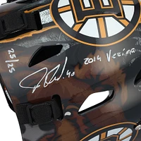 Réplique du masque de gardien de but dédicacé Tuukka Rask des Bruins de Boston avec inscription « 2014 Vézina