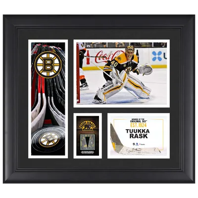 Tuukka Rask Boston Bruins Fanatics Authentic Unsigned Alternate Jersey in  Net Photograph