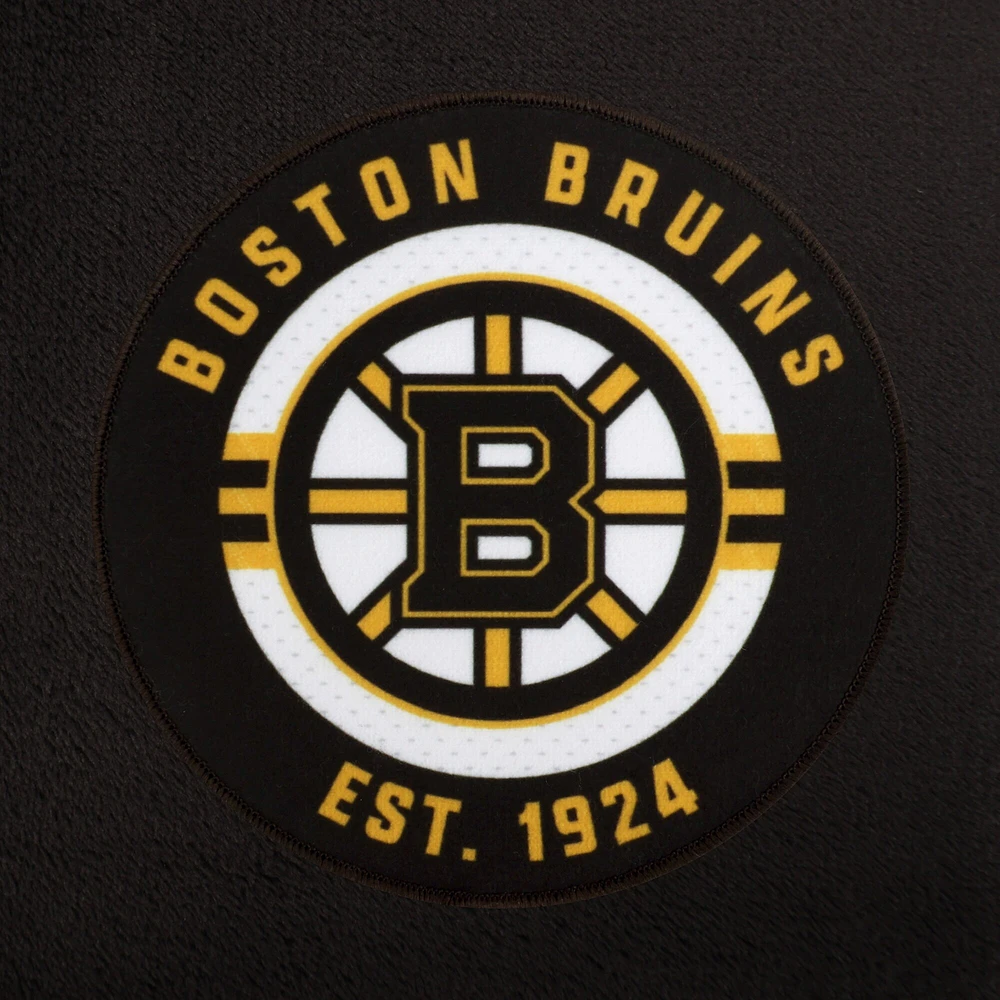 Peignoir unisexe noir des Bruins de Boston