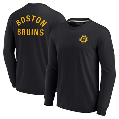 Unisex Fanatics Black Boston Bruins Elements Super Soft Long Sleeve T-Shirt