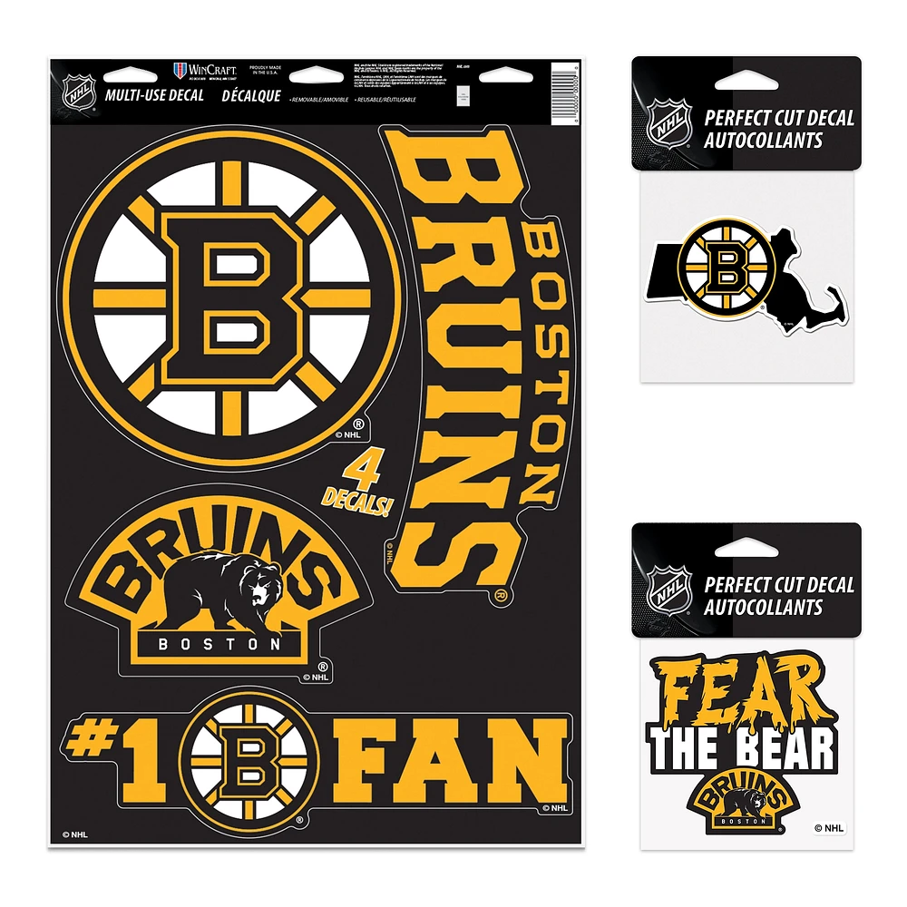 Pack de décalcomanies WinCraft Boston Bruins